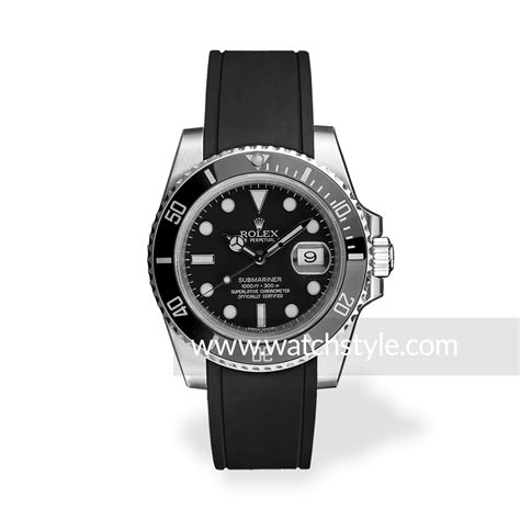 rolex submariner con cinturino caucciu|rolex submariner m version.